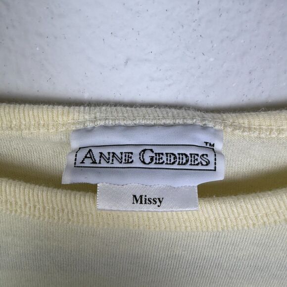 Vintage 90s Anne Geddes Baby Daisies Graphic Tee Dress OS Yellow Rare Y2K Floral - Picture 7 of 11